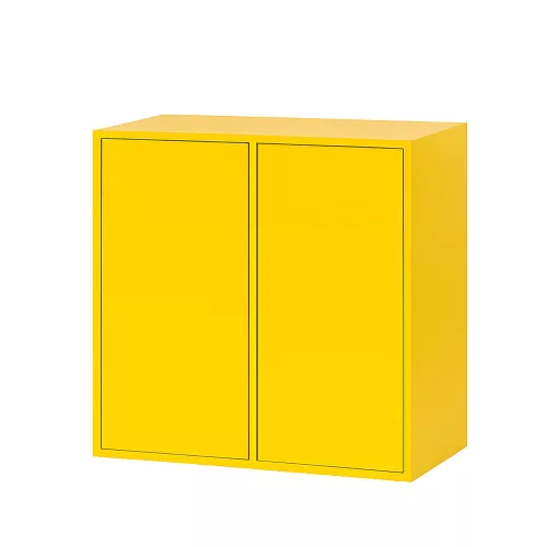 Boxie 2-dverová nástenná skrinka 80x80x37 cm žltá