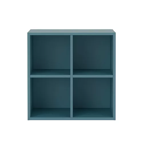 Otvorená nástenná skrinka Boxie 80x80x37 cm petrolejová modrá