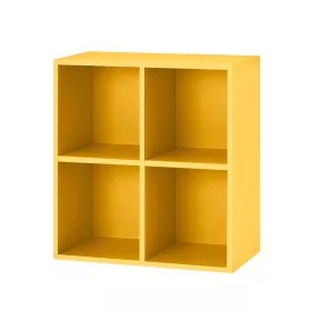 Otvorená nástenná skrinka Boxie 80x80x37 cm žltá