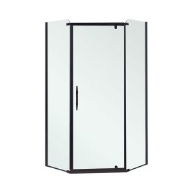   Celtic 100x100 cm päťuholníkový sprchový kút bez vaničky čierny