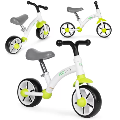 Bežecký bicykel s nastaviteľným sedadlom EVA zelený