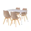 Ravena 4+1 jedálenský set bielo-béžový