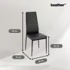 Jedálenský set Jenna 4+1 čierny