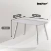 Bora 140 cm štvorcový jedálenský stôl zo spekaného kameňa biely