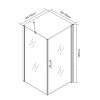 Monica 80x80 cm štvorcový sprchový kút bez sprchovej vaničky