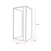 Flexi 80x80 cm nástenný hranatý sprchový kút bez sprchovej vaničky