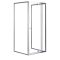 Nástenný asymetrický sprchový kút Flexi 80x90 cm bez sprchovej vaničky