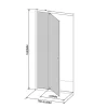 Nastaviteľné sprchové dvere Flexi 76-91x185 cm