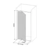 Nastaviteľné sprchové dvere Flexi 86-101x185 cm
