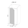 Nastaviteľné sprchové dvere Flexi 86-101x185 cm
