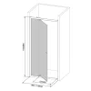 Nastaviteľné sprchové dvere Flexi 96-111x185 cm