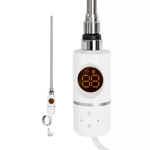 Elektrický ohrievač kaziet pre sušič uterákov s digitálnym termostatom 400 W biely