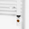 Elektrická vykurovacia kazeta na sušenie uterákov pre radiátor s digitálnym termostatom 600 W biela