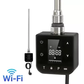   Wifi vykurovacia kazeta na sušenie uterákov pre radiátor s digitálnym termostatom 400W čierna
