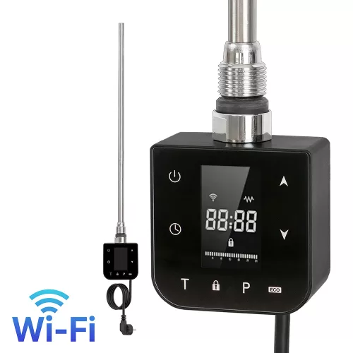 Wifi ohrievač kaziet na uteráky s digitálnym termostatom 600 W čierny
