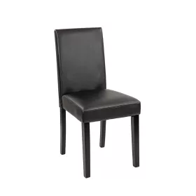 Kožená jedálenská stolička Kelly v čiernej farbe