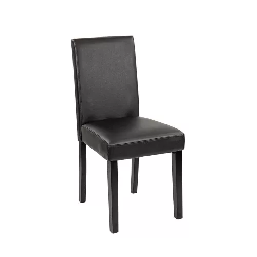 Kožená jedálenská stolička Kelly v čiernej farbe