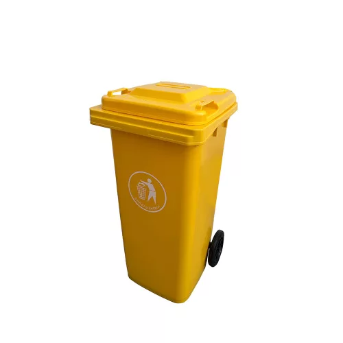 Odpadkový kôš 120 l žltý