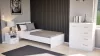 Jednolôžková posteľ Miami 90x200 cm bielo-biela
