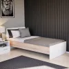 Jednolôžková posteľ Miami 90x200 cm biela - dub sonoma