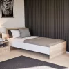 Jednolôžková posteľ Miami 90x200 cm dub sonoma-biela