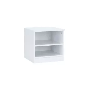 Nočný stolík Miami otvorený 40x40 cm bielo-biely