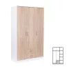 Šatníková skriňa Miami 120x205 cm dub sonoma-biela