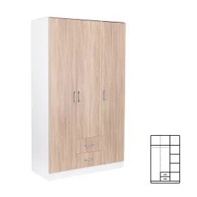 Šatníková skriňa Miami 120x205 cm dub sonoma-biela