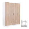 Šatníková skriňa Miami 160x205 cm dub sonoma-biela