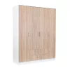 Šatníková skriňa Miami 160x205 cm dub sonoma-biela