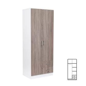 Šatníková skriňa Miami 80x205 cm dub york-biela