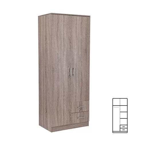 Šatníková skriňa Miami 80x205 cm dub york-dub york