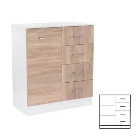   Miami príborník 1 dvere 4 zásuvky 80x92 cm dub sonoma-biela