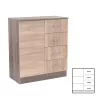 Komoda Miami 1-dverová 4 zásuvky 80x92 cm dub sonoma dub york