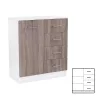 Miami príborník 1 dvere 4 zásuvky 80x92 cm dub york-biela