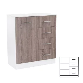 Miami príborník 1 dvere 4 zásuvky 80x92 cm dub york-biela