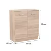 Príborník Miami 2 quadruple 80x92 cm dub sonoma - dub sonoma