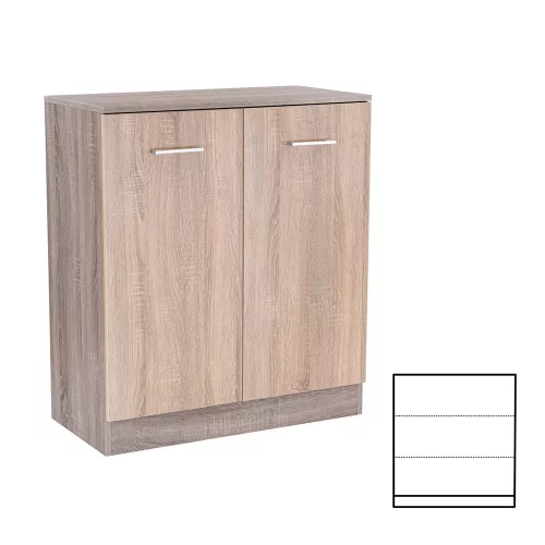 Príborník Miami 2 quadruple 80x92 cm dub sonoma - dub york