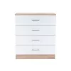Príborník Miami so 4 zásuvkami 80x92 cm bielo-sonoma dub