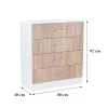 Príborník Miami so 4 zásuvkami 80x92 cm dub sonoma-biela