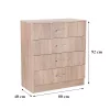 Príborník Miami so 4 zásuvkami 80x92 cm dub sonoma - dub sonoma