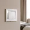 Luster Nova spínač 105 s bielym rámom
