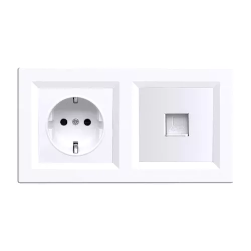 Zásuvka Nova 16A 250V UTP s bielou rampou