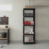 Polička pre ťažké zaťaženie 180x40x40 cm 150 kg čierna