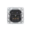 Napájacia zásuvka Nova s konektorom USB biela