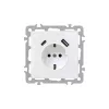 Napájacia zásuvka Nova s konektorom USB biela