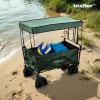 Plážové kreslo premium strecha zelená