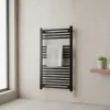 Rovný radiátor na sušenie uterákov 1000x500 mm čierny