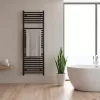 Rovný radiátor na sušenie uterákov 1200x500 mm čierny