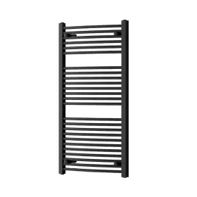 Rovný radiátor na sušenie uterákov 1200x600 mm čierny